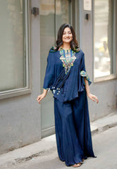 Azure Dream Embroidered Kaftan Set