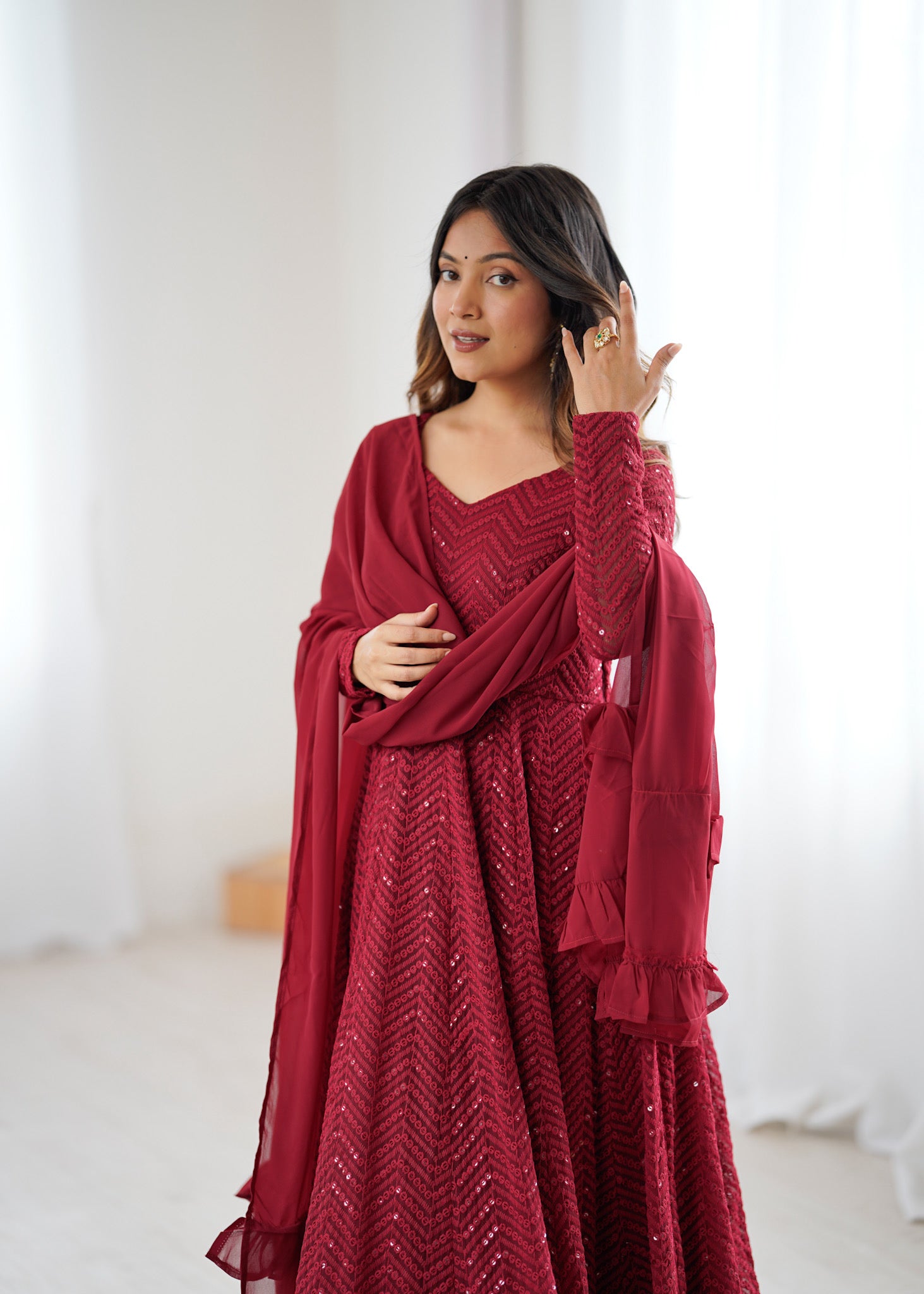 Pure soft Georgette Designer Anarkali Suit for Special Occasions