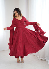 Pure soft Georgette Designer Anarkali Suit for Special Occasions