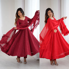Pure soft Georgette Designer Anarkali Suit for Special Occasions