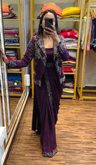 Elegant Saree with Embroidered Jacket