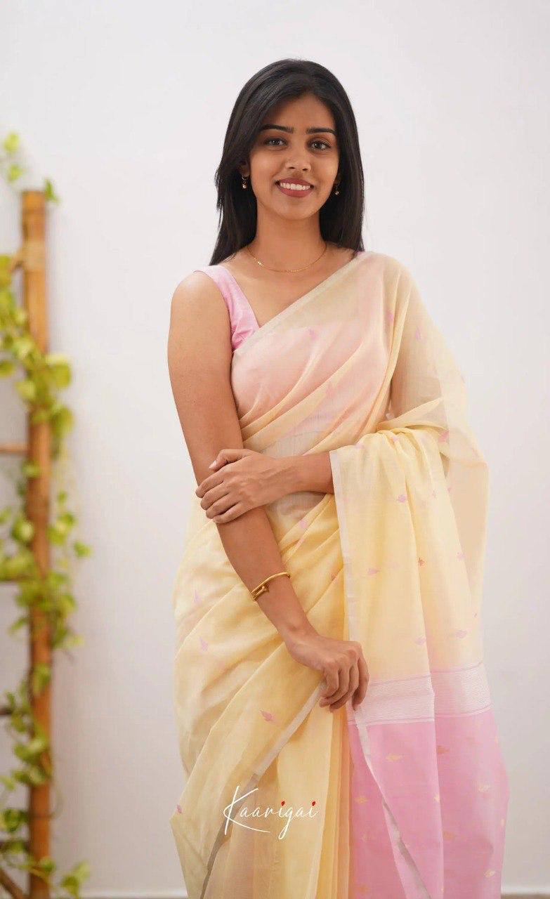 Elegant Soft Lilan Slab Saree with Minimal Weave Detailing