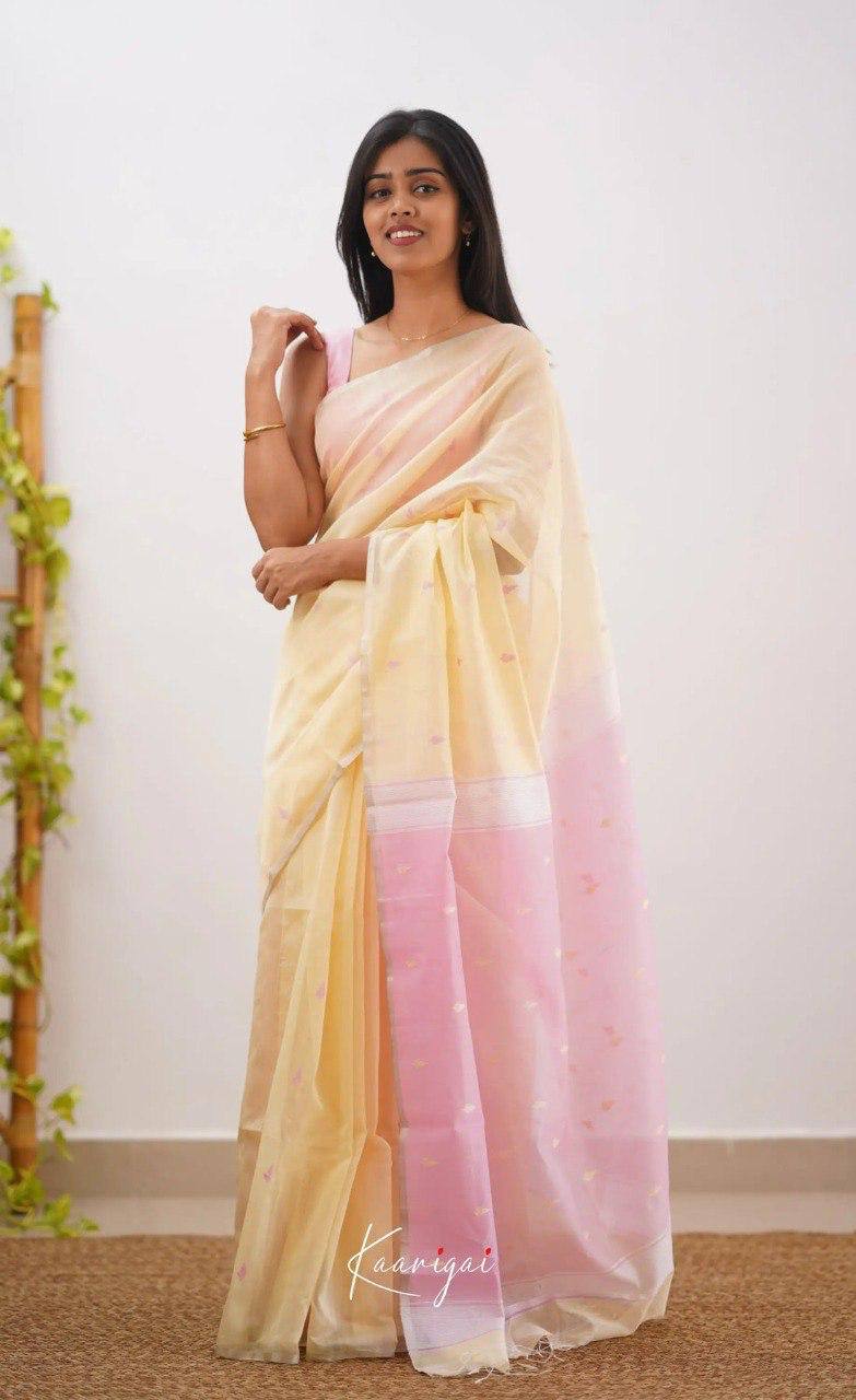 Elegant Soft Lilan Slab Saree with Minimal Weave Detailing
