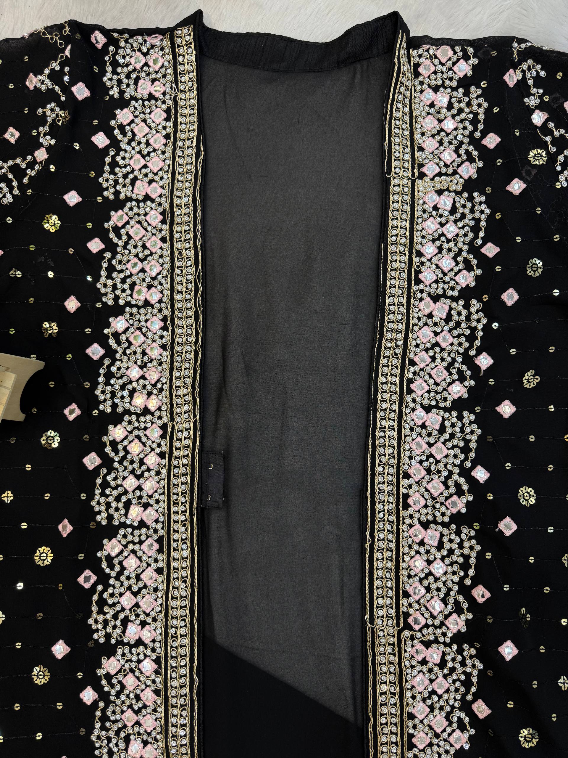 Royal Partywear Embroidered Anarkali Suit Set with Dupatta