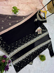 Royal Partywear Embroidered Anarkali Suit Set with Dupatta