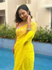 Simple Chiffon Saree.